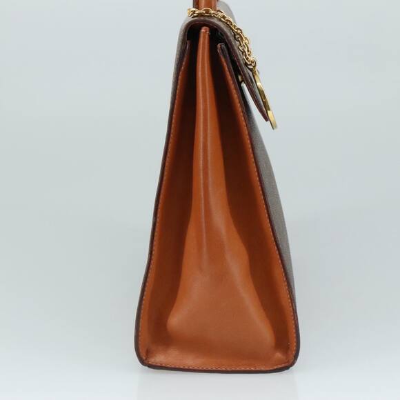 CELINE Macadam Canvas Hand Bag Pvc Leather Brown - Picture 4 of 12